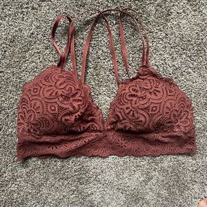 Aerie Burgundy Bralette - Large